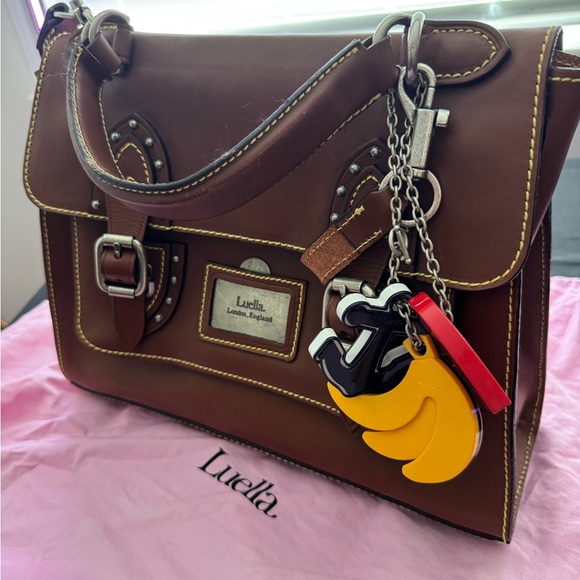 Ella Rich Brown Leather Satchel - Picture 1 of 3